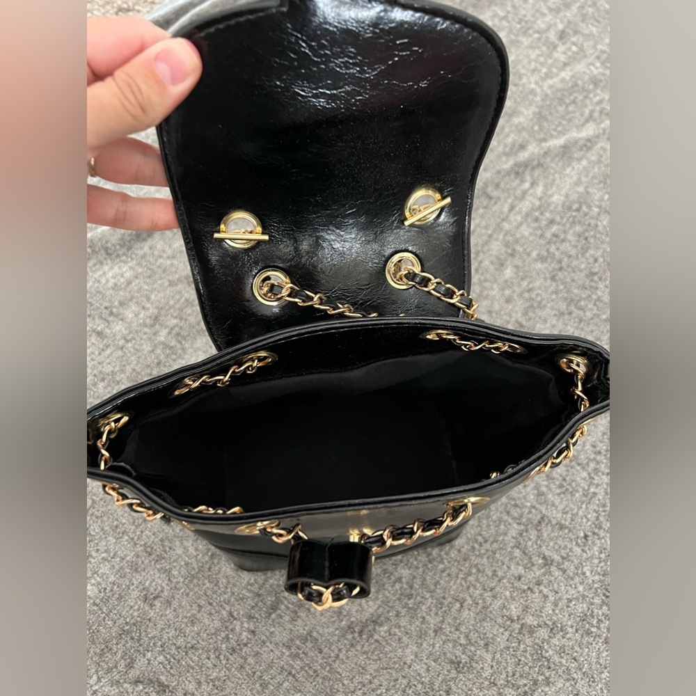 New Womens Drawstring Chain Backpack - image 6